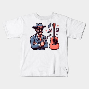 A Whimsical Tribute to American Culture in Cartoon Style T-Shirt Kids T-Shirt